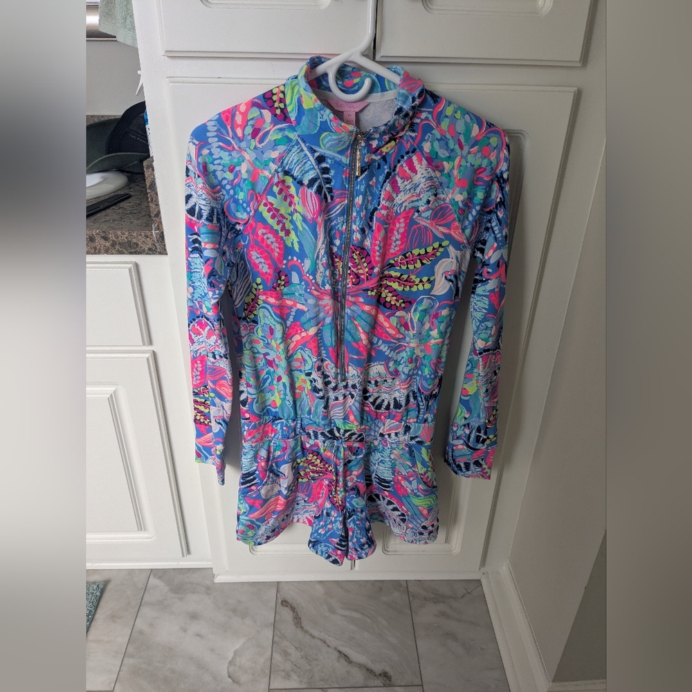 Lilly Pulitzer Blue and Pink Romper